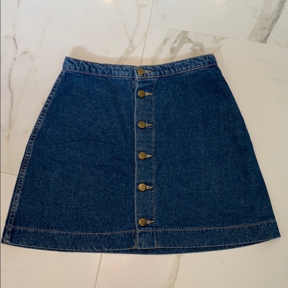 American Apparel button down denim skirt - Picture 2 of 7